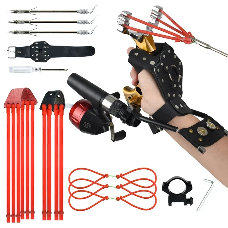 Hunting And Outdoor Supplies - Powerful Fishing Slingsshot with Wrist Rest