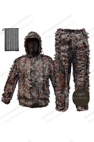 Leafy Camouflage Hoodie Set Hu - Outdoor Hunting Pants Women review and price