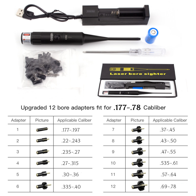Bore Sight Kit 12Adpaters Lase - Laser Boresighter Kit review and price