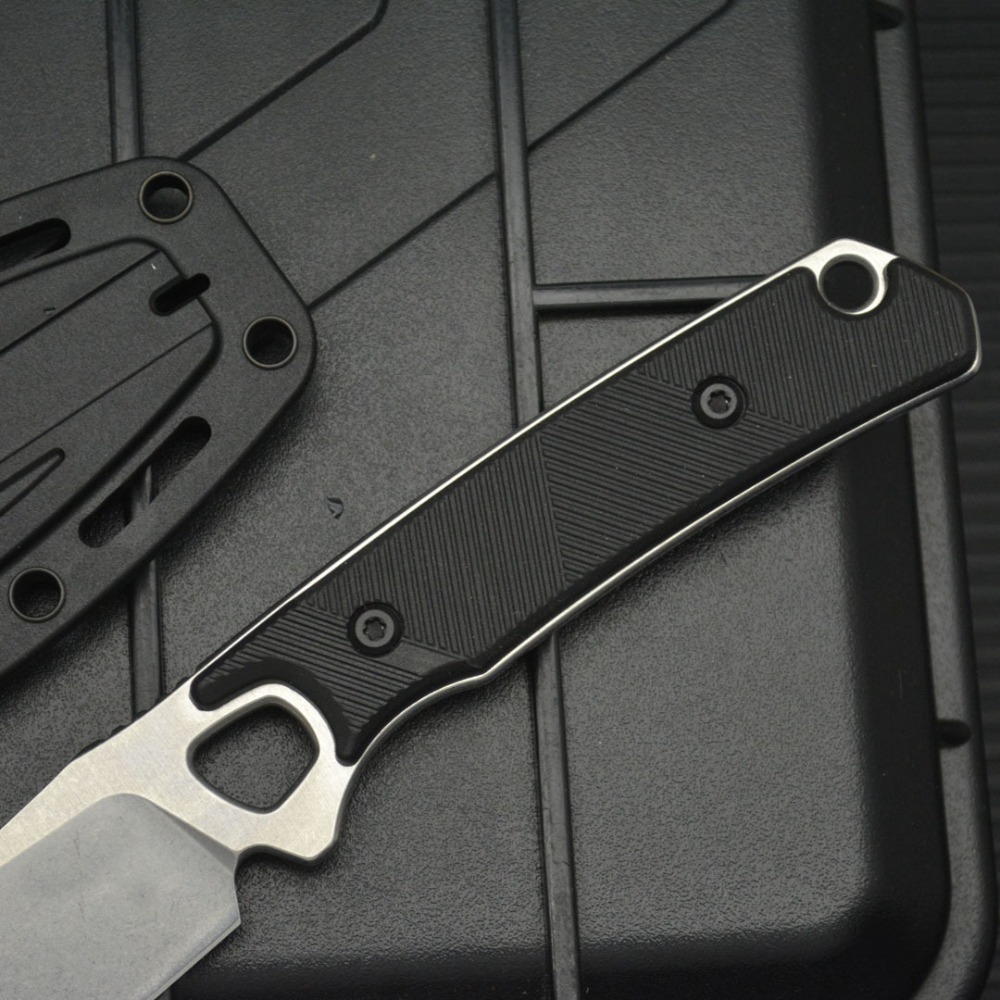 2048 EDC Straight Knife Black  - Knife Hunting Fixed Blade review and price