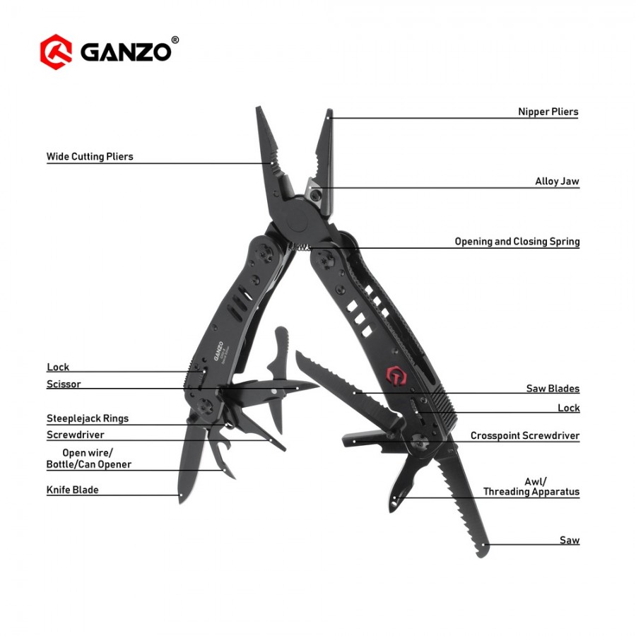 Ganzo G302 G302-H G302-B Multi - Knife Hunting Fixed Blade review and price